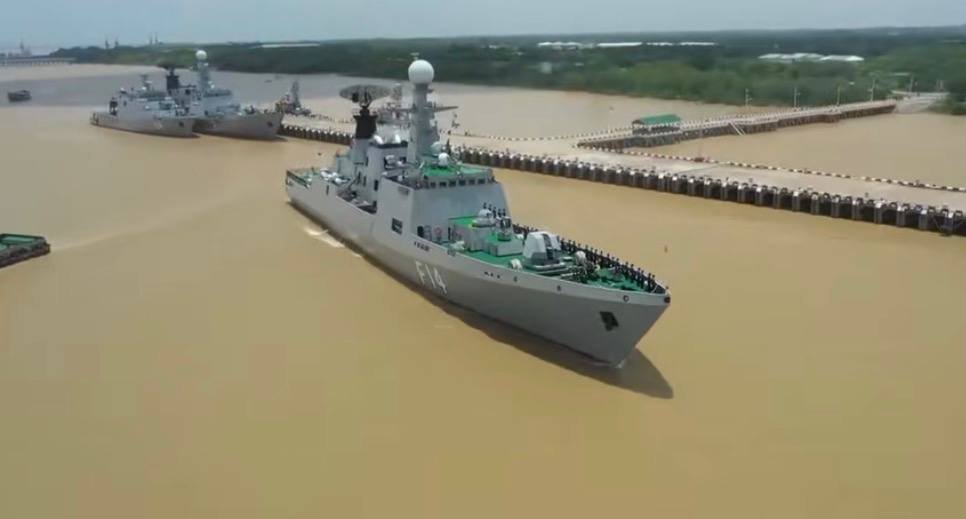 More Warships Arrive at Danyawaddy Naval Headquarters in Kyaukphyu